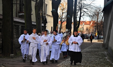 Olkusz: Msza w Nowy Rok w Bazylice